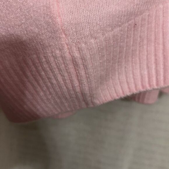 CeCe Mommy & Me Crewneck Fair Isle Pink White Hearts High Low Sweater Gift Set - Picture 8 of 14